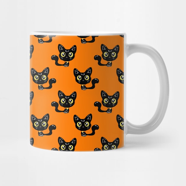 Cartoon Black Cat Pattern by saradaboru